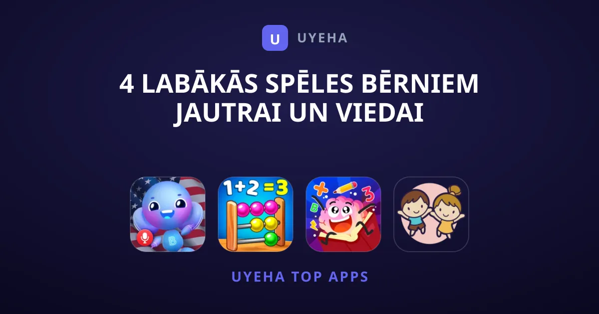 4 labākās spēles bērniem jautrai un viedai attīstībai